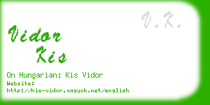 vidor kis business card